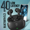 pTron Zenbuds Evo X1 Max in-Ear TWS Earbuds, 200 Hours Playtime, Emergency Power Bank, Quad Mic ENC Calls, 13mm Driver, 40ms Low Latency, BT5.3 Wireless Headphone, Type C Fast Charging (Black)