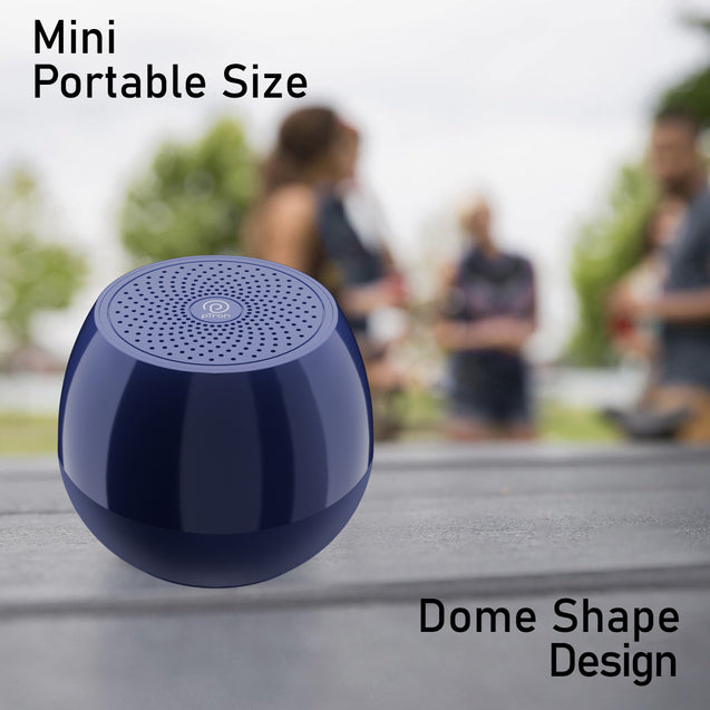 pTron Musicbot Pop Mini 8W Wireless Speaker, Immersive Sound, 52mm Driver, 8H Playtime, Bluetooth V5.3, MicroSD Card & USB Playback, TWS Pairing Feature, Integrated Music Control (Blue)