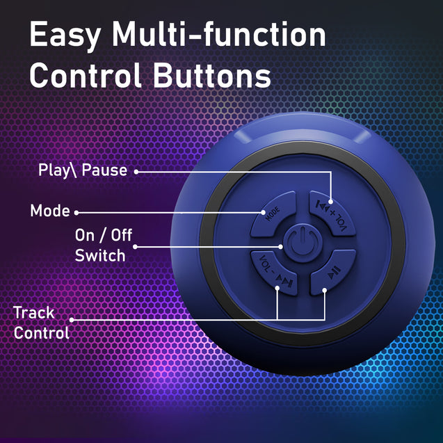 pTron Musicbot Pop Mini 8W Wireless Speaker, Immersive Sound, 52mm Driver, 8H Playtime, Bluetooth V5.3, MicroSD Card & USB Playback, TWS Pairing Feature, Integrated Music Control (Blue)