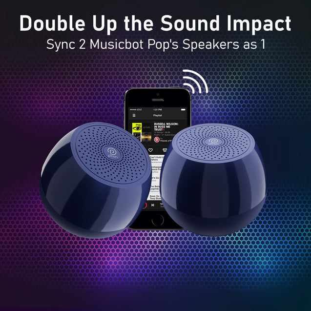 pTron Musicbot Pop Mini 8W Wireless Speaker, Immersive Sound, 52mm Driver, 8H Playtime, Bluetooth V5.3, MicroSD Card & USB Playback, TWS Pairing Feature, Integrated Music Control (Blue)