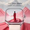 pTron Reflect Callz 2.01" Smartwatch with Bluetooth Calling, Full Touch Square Display, 600 NITS, Functional Crown, 100+ Watch Faces, HR, SpO2, 5 Days Battery Life & IP68 (Pink)