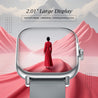 pTron Reflect Callz 2.01" Smartwatch with Bluetooth Calling, Full Touch Square Display, 600 NITS, Functional Crown, 100+ Watch Faces, HR, SpO2, 5 Days Battery Life & IP68 (Silver & Grey)