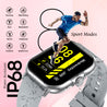 pTron Reflect Callz 2.01" Smartwatch with Bluetooth Calling, Full Touch Square Display, 600 NITS, Functional Crown, 100+ Watch Faces, HR, SpO2, 5 Days Battery Life & IP68 (Silver & Grey)