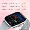 pTron Reflect Callz 2.01" Smartwatch with Bluetooth Calling, Full Touch Square Display, 600 NITS, Functional Crown, 100+ Watch Faces, HR, SpO2, 5 Days Battery Life & IP68 (Silver & Grey)