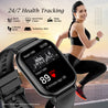 pTron Reflect Callz 2.01" Smartwatch with Bluetooth Calling, Full Touch Square Display, 600 NITS, Functional Crown, 100+ Watch Faces, HR, SpO2, 5 Days Battery Life & IP68 (Black)