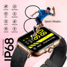 pTron Reflect Callz 2.01" Smartwatch with Bluetooth Calling, Full Touch Square Display, 600 NITS, Functional Crown, 100+ Watch Faces, HR, SpO2, 5 Days Battery Life & IP68 (Gold & Black)