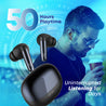 pTron Zenbuds Ultima ANC Earbuds, 35Db Quietsound ANC, 4 Quadpro Mics with Trutalk ENC Calls, 4D Panaromic Audio, Transparency Mode,50Hrs Playtime,in Ear BT 5.3 Wireless Headphones & IPX5(Pearl Black)