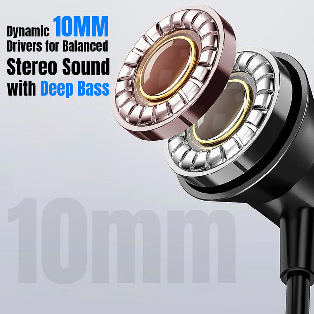 pTron Intunes Magic In-Ear Bluetooth 5.0 Wireless Headphones with Deep Bass, 18H Playtime, Clear Calls, Dual Device Pairing Wireless Neckband, Fast Type-C Charge, Voice Assistant & IPX4 (Jet Black)