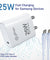 pTron 25W Type C Mobile Charger Superfast Charging Compatible for Samsung S20 FE/S20+/S21/S21+/S21 FE/S21 Ultra/S22/S23/M14 5G/M15/M32/M33 5G/M34/A05/A15/A35/PPS PD - Volta FC19 with 1m Cable (White)