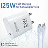 pTron 25W Type C Mobile Charger Superfast Charging Compatible for Samsung S20 FE/S20+/S21/S21+/S21 FE/S21 Ultra/S22/S23/M14 5G/M15/M32/M33 5G/M34/A05/A15/A35/PPS PD - Volta FC19 with 1m Cable (White)