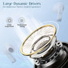 pTron Bassbuds Fute TWS Earbuds with Mic, Bluetooth V5.1 Wireless Headphones, 13mm Driver, 25Hrs Playtime, Snug-Fit In-Ear Buds, Touch Control, Voice Assistant & Type C Fast Charging (Pearl White)