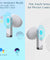 pTron Bassbuds Fute TWS Earbuds with Mic, Bluetooth V5.1 Wireless Headphones, 13mm Driver, 25Hrs Playtime, Snug-Fit In-Ear Buds, Touch Control, Voice Assistant & Type C Fast Charging (Pearl White)