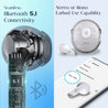 pTron Bassbuds Fute TWS Earbuds with Mic, Bluetooth V5.1 Wireless Headphones, 13mm Driver, 25Hrs Playtime, Snug-Fit In-Ear Buds, Touch Control, Voice Assistant & Type C Fast Charging (Pearl White)