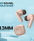 pTron Bassbuds Duo In-Ear Wireless Earbuds, Immersive Sound, 32Hrs Playtime, Clear Calls TWS Earbuds, Bluetooth V5.1 Headphones, Type-C Fast Charging, Voice Assistant & IPX4 Water Resistant (Light Brown)