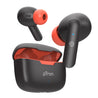pTron Bassbuds Duo In-Ear Wireless Earbuds, Immersive Sound, 32Hrs Playtime, Clear Calls TWS Earbuds, Bluetooth V5.1 Headphones, Type-C Fast Charging, Voice Assist & IPX4 Water Resistant (Jet Black & Red)