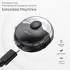 pTron Bassbuds Fute TWS Earbuds with Mic, Bluetooth V5.1 Wireless Headphones, 13mm Driver, 25Hrs Playtime, Snug-Fit In-Ear Buds, Touch Control, Voice Assistant & Type C Fast Charging (Pearl Black)
