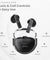 pTron Bassbuds Fute TWS Earbuds with Mic, Bluetooth V5.1 Wireless Headphones, 13mm Driver, 25Hrs Playtime, Snug-Fit In-Ear Buds, Touch Control, Voice Assistant & Type C Fast Charging (Pearl Black)