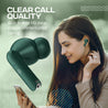 pTron Bassbuds Duo in-Ear Wireless Earbuds, Immersive Sound, 32H Playtime, Clear Calls TWS Earbuds, Bluetooth V5.1 Headphone, Type-C Fast Charging, Voice Assistant & IPX4 Water Resistant (Green)