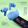 pTron Bassbuds Duo In-Ear Wireless Earbuds, Immersive Sound, 32Hrs Playtime, Clear Calls TWS Earbuds, Bluetooth V5.1 Headphones, Type-C Fast Charging, Voice Assistant & IPX4 Water Resistant(Matt Blue)