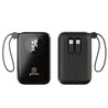 pTron Dynamo Electra 10000mAh 22.5W Nano Power Bank, Compact Size Fast Charging, Supports VOOC/Wrap/Dash USB Charging, 20W PD Fast Charging, Built-in Cables, 3 Output Ports & BIS Certified (Black)