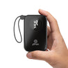 pTron Dynamo Electra 10000mAh 22.5W Nano Power Bank, Compact Size Fast Charging, Supports VOOC/Wrap/Dash USB Charging, 20W PD Fast Charging, Built-in Cables, 3 Output Ports & BIS Certified (Black)