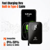 pTron Dynamo Electra 10000mAh 22.5W Nano Power Bank, Compact Size Fast Charging, Supports VOOC/Wrap/Dash USB Charging, 20W PD Fast Charging, Built-in Cables, 3 Output Ports & BIS Certified (Black)