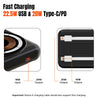 pTron Dynamo Quanta 10000mAh 22.5W Nano Power Bank, 15W Wireless MagSafe Charging, Compact Size Fast Charging, 20W PD Fast Charging, Built-in Cables, 3 Output Ports & BIS Certified (Black)