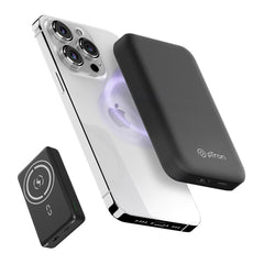 pTron Dynamo Arc 10000mAh 22.5W USB Fast Charging Power Bank, 15W MagSafe Wireless Charging, 20W PD/Type C Fast Charging, 3 Outputs/1 Input, Multiple Layers Of Protection & BIS Certified (Black)