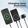 pTron Dynamo Arc 10000mAh 22.5W USB Fast Charging Power Bank, 15W MagSafe Wireless Charging, 20W PD/Type C Fast Charging, 3 Outputs/1 Input, Multiple Layers Of Protection & BIS Certified (Black)