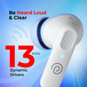 pTron Zenbuds 1 V2 ANC Bluetooth in Ear Earbuds 32Db Quietsound Tech,13Mm Hyperdrivers with 4D Panaromic Audio,4 Quadpro ANC Mics,40Ms Low Latency Game/Music Modes,Bluetooth V5.3 (White)