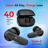 pTron Zenbuds 1 V2 ANC Bluetooth in Ear Earbuds 32Db Quietsound Tech,13Mm Hyperdrivers with 4D Panaromic Audio,4 Quadpro ANC Mics,40Ms Low Latency Game/Music Modes,Bluetooth V5.3 (Black)