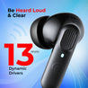 pTron Zenbuds 1 V2 ANC Bluetooth in Ear Earbuds 32Db Quietsound Tech,13Mm Hyperdrivers with 4D Panaromic Audio,4 Quadpro ANC Mics,40Ms Low Latency Game/Music Modes,Bluetooth V5.3 (Black)