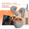 pTron Bassbuds NX in Ear TWS Earbuds, TruTalk AI-ENC Calls, 32Hrs Playtime, 13mm Drivers, Bluetooth 5.3 Wireless Headphone, Voice Assistant, Type-C Fast Charging & IPX5 Water Resistant (Cool Gray)