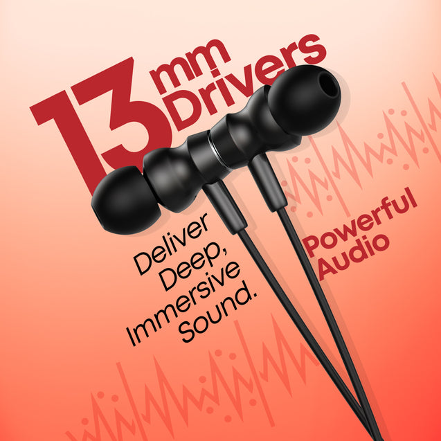 pTron Tangent Flex Bluetooth 5.3 Wireless In Ear Headphone with Mic, 38H Playtime, 13mm Driver, Dual Device Pairing Wireless Neckband, Type-C Charge, Magnetic Buds & IPX5 Water Resistant (Matt Black)