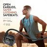 pTron Tangent Impulse Safebeats Open Ear Wireless Headphones with Mic, 10H Playtime, Designed for Ear Health & Comfort, Bluetooth V5.3, Dual Device Pairing & Type-C Fast Charging (Active Black)