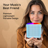 pTron Fusion Tunes 10W Mini Bluetooth Speaker with Wireless Karaoke Mic, 8Hrs Playtime, Vivid RGB Lights, Voice Effects, Multi-Play Modes BT5.1/TF Card & Type-C Charging Port (Blue)