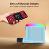 pTron Fusion Tunes 10W Mini Bluetooth Speaker with Wireless Karaoke Mic, 8Hrs Playtime, Vivid RGB Lights, Voice Effects, Multi-Play Modes BT5.1/TF Card & Type-C Charging Port (Blue)