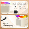 pTron Fusion Tunes 10W Mini Bluetooth Speaker with Wireless Karaoke Mic, 8Hrs Playtime, Vivid RGB Lights, Voice Effects, Multi-Play Modes BT5.1/TF Card & Type-C Charging Port (Light Cream)