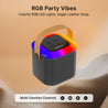 pTron Fusion Tunes 10W Mini Bluetooth Speaker with Wireless Karaoke Mic, 8Hrs Playtime, Vivid RGB Lights, Voice Effects, Multi-Play Modes BT5.1/TF Card & Type-C Charging Port (Black)