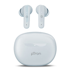 pTron Bassbuds Astra In-Ear TWS Earbuds with Stereo Sound, 34Hrs Playtime, Stereo Calls, Bluetooth V5.3 Headphones with Quick Pairing, Touch Control, Voice Assistant, Type C Charging & IPX4 (Grey)