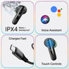 pTron Bassbuds Astra In-Ear TWS Earbuds with Stereo Sound, 34Hrs Playtime, Stereo Calls, Bluetooth V5.3 Headphone with Quick Pairing, Touch Control, Voice Assist, Type C Charging & IPX4(Black & Green)