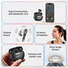pTron Bassbuds Joy In-Ear TWS Earbuds with Stereo Sound, 34Hrs Playtime, Stereo Calls, Bluetooth V5.3 Headphone with Quick Pairing, Touch Control, Voice Assist, Type C Charging & IPX4 (Black)