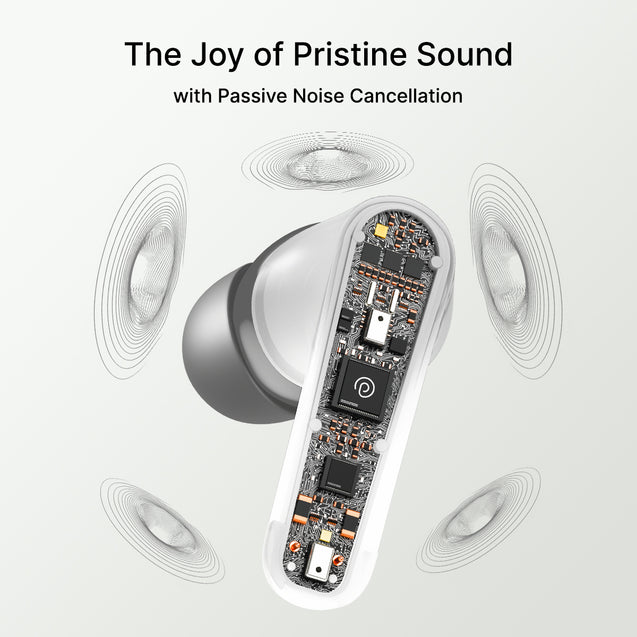 pTron Bassbuds Joy In-Ear TWS Earbuds with Stereo Sound, 34Hrs Playtime, Stereo Calls, Bluetooth V5.3 Headphone with Quick Pairing, Touch Control, Voice Assist, Type C Charging & IPX4 (Black)