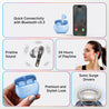 pTron Bassbuds Astra In-Ear TWS Earbuds with Stereo Sound, 34Hrs Playtime, Stereo Calls, Bluetooth V5.3 Headphone with Quick Pairing, Touch Control, Voice Assist, Type C Charging & IPX4 (Light Blue)