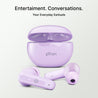 pTron Basspods Mojo in-Ear TWS Earbuds with Stereo Sound, 34Hrs Playtime, Stereo Calls, Bluetooth V5.3 Headphones with Quick Pairing, Touch Control, Voice Assistant, Type C Charging & IPX4 (Lilac)