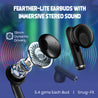 pTron Bassbuds Xtreme in-Ear TWS Earbuds with HD mic, 32Hrs Playtime, Bluetooth V5.3 Wireless Headphones, 13mm Dynamic Driver, Stereo Calls, Deep Bass, IPX4 & Type-C Fast Charging (Grey & Black)