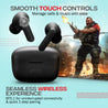 pTron Bassbuds Joy in-Ear Wireless Earbuds, Immersive Sound, 32Hrs Playtime, Clear Calls TWS Earbuds, Bluetooth V5.1 Headphone, Type-C Fast Charging, Voice Assist & IPX4 Water Resistant (Black Matt)