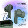 pTron Zenbuds 1 ANC TWS Earbuds with 28dB Active Noise Cancellation TWS, Quad Mic TruTalk ENC Calls, 60Hrs Playtime, 45ms Game/Movie Mode & in-Ear Bluetooth 5.3 Wireless Headphones (Hunter Green)