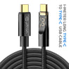 pTron Solero 80W Type-C to Type-C Fast Charging USB Cable, Compatible with Samsung, OnePlus, Oppo, Vivo,Xiaomi & Other Devices, Unbreakable Nylon Braid & 480Mbps Data Sync Speed (1m, Jet Black)