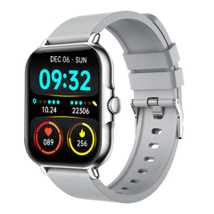 pTron Pulsefit Vibe Smartwatch with 1.85" Full Touch Display, Bluetooth Calling, 600 NITS, Digital Crown, 100+ Watch Faces, HR, SpO2, Sports Mode, Voice Assistant, 5 Days Battery Life & IP68 (Silver)